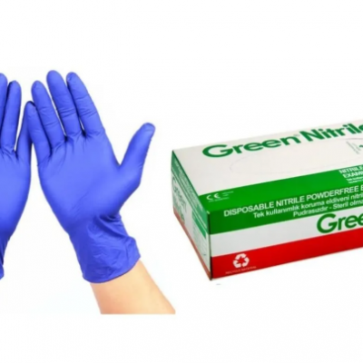 Green Mavi Nitril Pudrasız Eldiven (M)