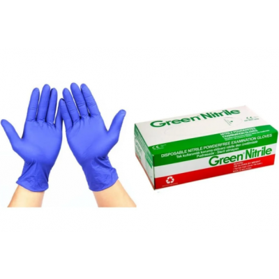 Green Mavi Nitril Pudrasız Eldiven (M)