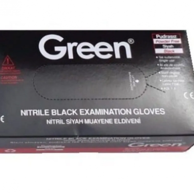 Green Siyah Nitril Pudrasız Eldiven (S)