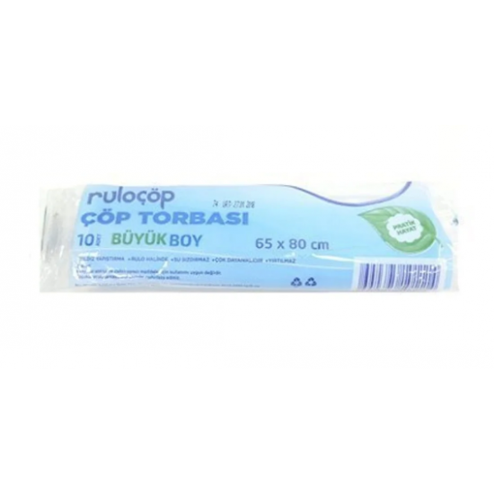 Mavi Büyük Boy Çöp Torbası 65x80 Mavi Büyük Boy Çöp Torbası 65x80