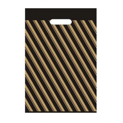 Takviyeli Siyah Renkli Poşet 33x45