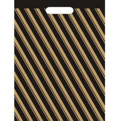 Takviyeli Siyah Renkli Poşet 33x45