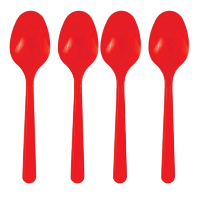Roll Up Plastik Kırmızı Kaşık