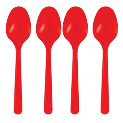 Roll Up Plastik Kırmızı Kaşık