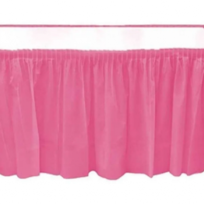 Roll-Up Plastik Masa Örtüsü Pembe