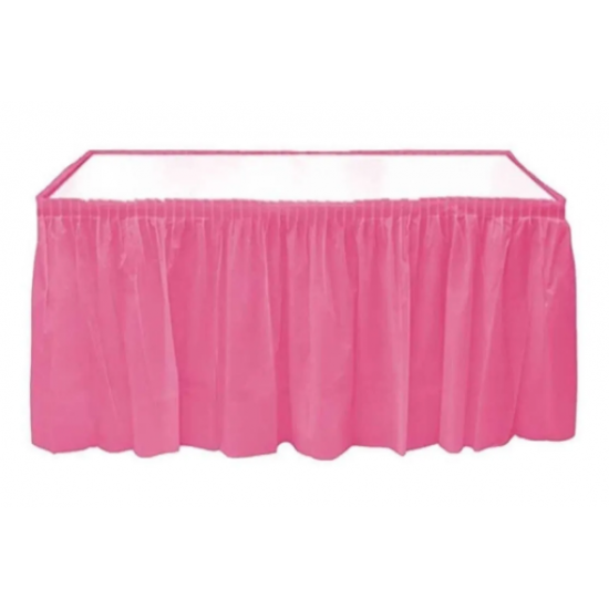 Roll-Up Plastik Masa Örtüsü Pembe Roll-Up Plastik Masa Örtüsü Pembe