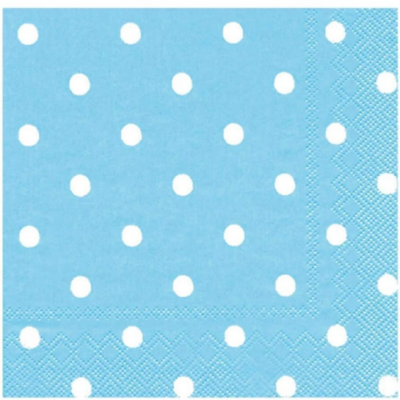 Roll Up Açık Mavi Puantiyeli Kağıt Peçete