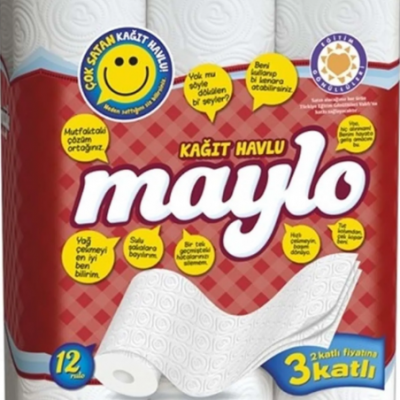 Maylo Kağıt Havlu 3 Katlı 12 Rulo